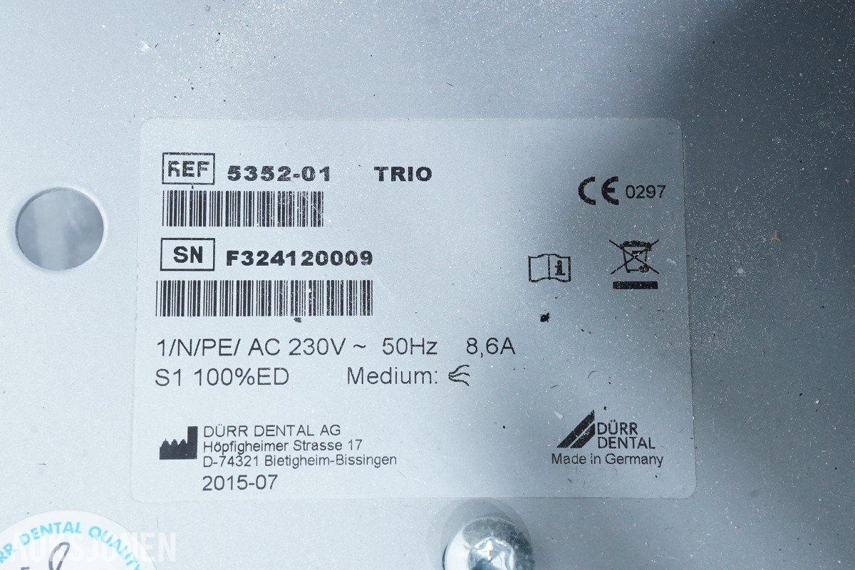Dürr Dental Duo/Trio – oljefri dental kompressor med trykklufttank