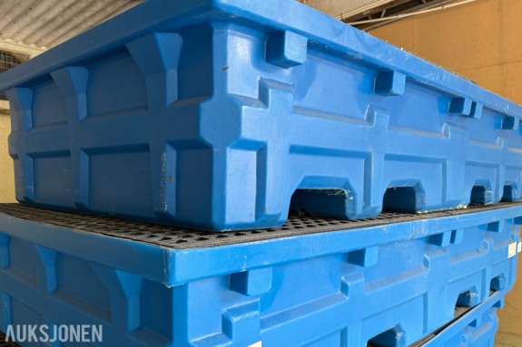 2 stk DENIOS KTC-Station Duo oppsamlingskar - 1000 liter - 4000 kg