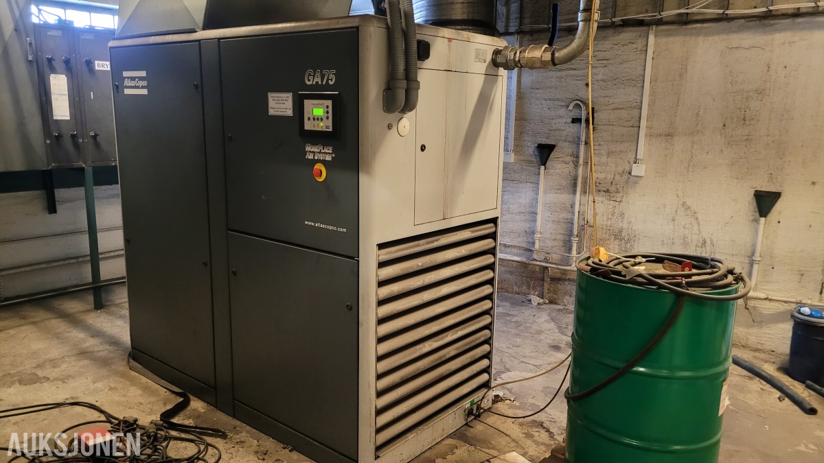 2003 Atlas Copco GA 75 kompressoranlegg