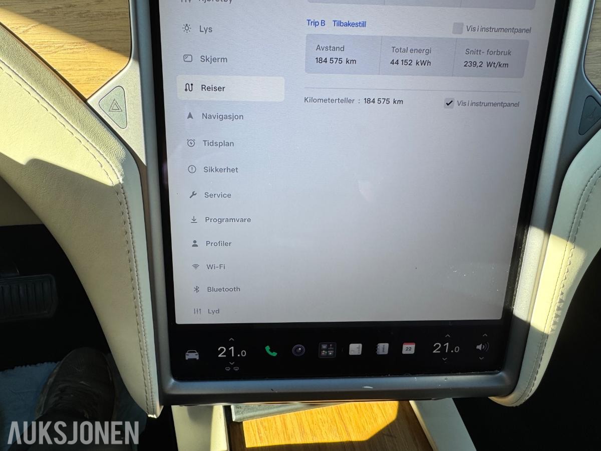 2018 Tesla Model X Long Range 5-seter, 184400km, Hengerfeste, Skinninteriør