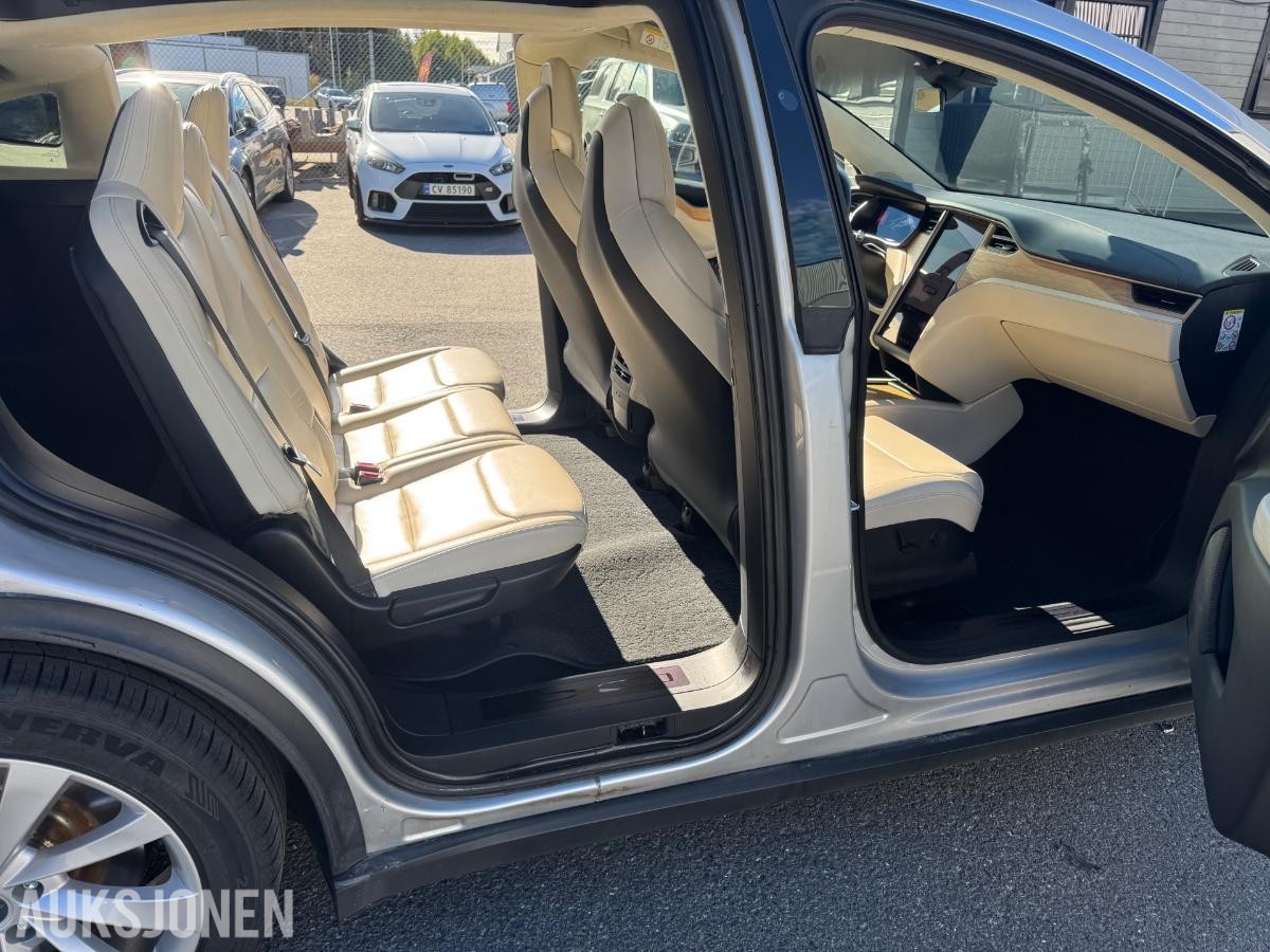 2018 Tesla Model X Long Range 5-seter, 184400km, Hengerfeste, Skinninteriør
