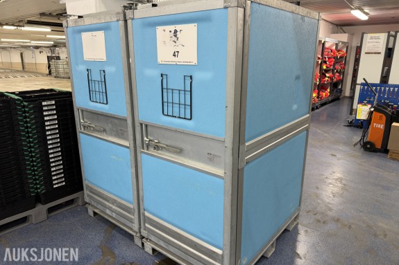 2020 2 stk TKT E-1000 isolerte termocontainere - ATP IR - Temperaturlogger