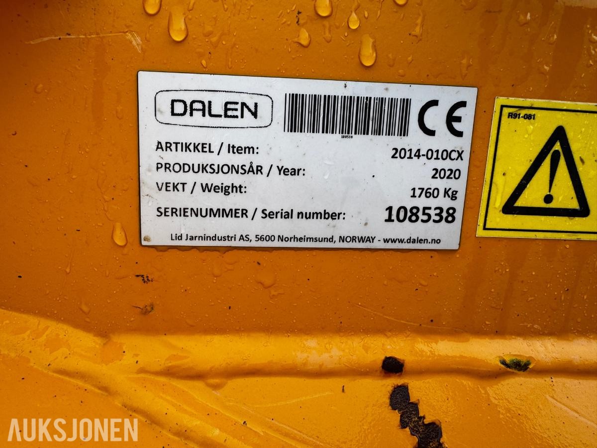 2020 Dalen 2014-010CX 2-trinns snøfreser med lastetut. Kun 100 timer.