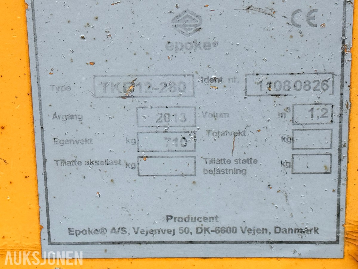 2013 Epoke TKB12-280 Spreder - 1,2 m³