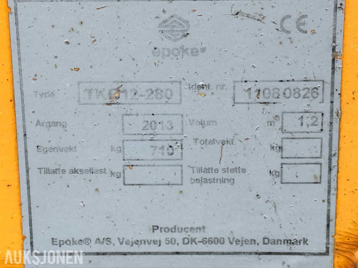 2013 Epoke TKB12-280 Spreder - 1,2 m³