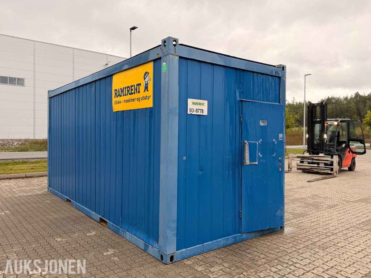 Kontorbrakke / kontormodul med strøm, varme og vinduer