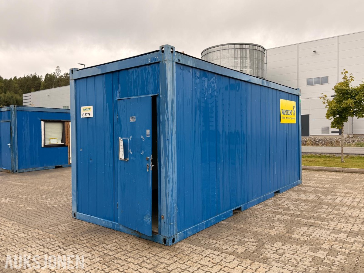 Kontorbrakke / kontormodul med strøm, varme og vinduer