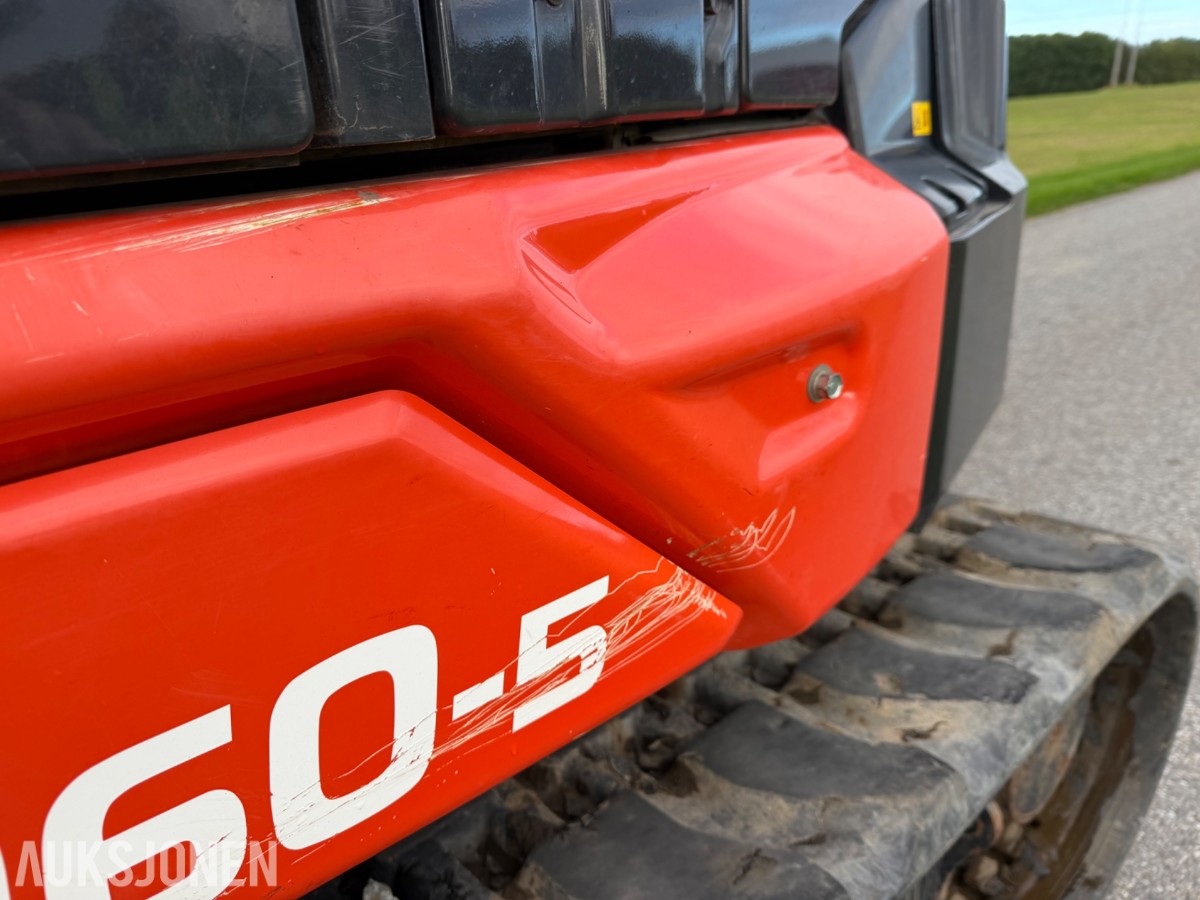 2021 mod. Kubota KX060-5, Engcon, sentralsmørning, 3329 timer ++