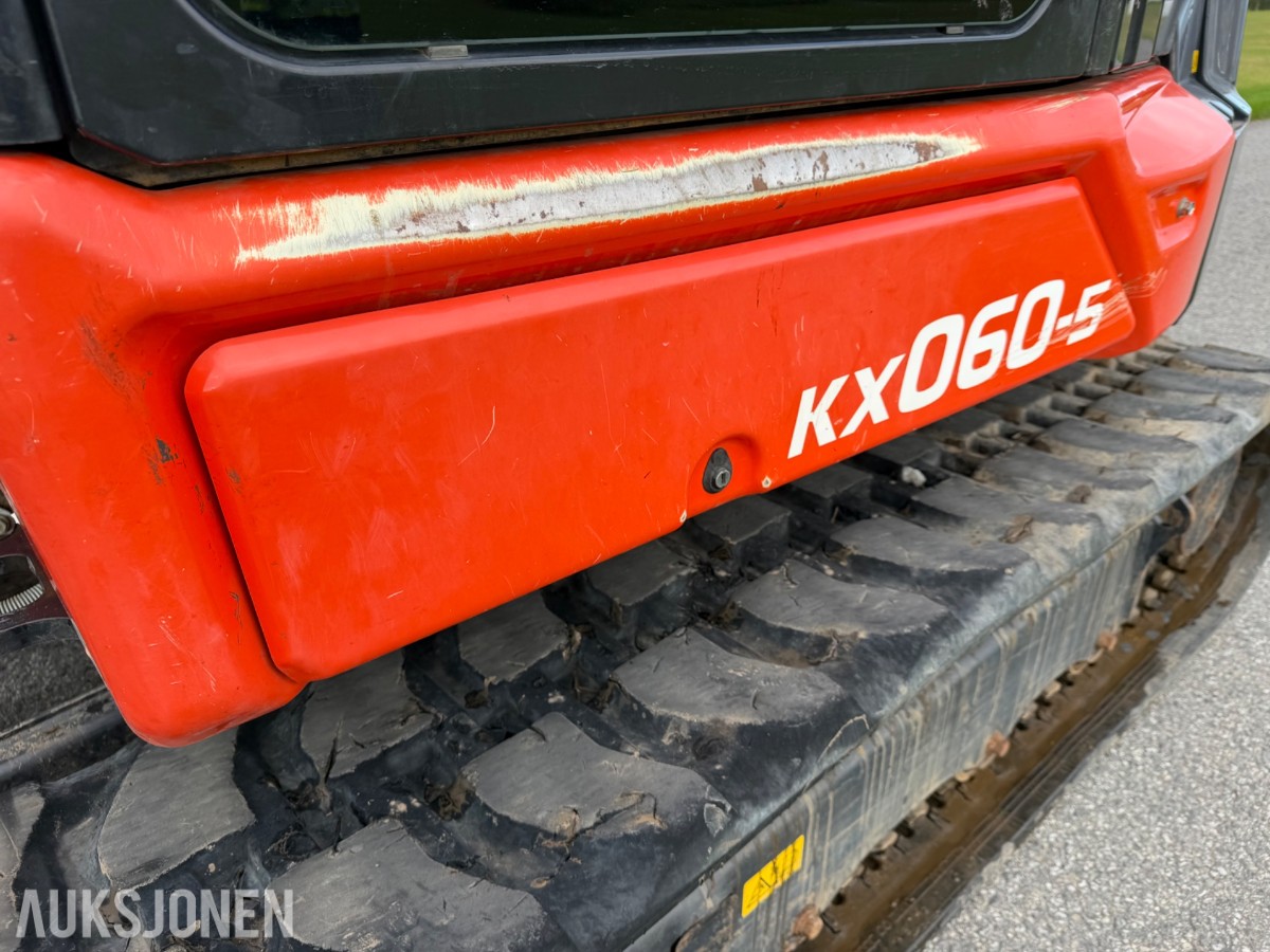 2021 mod. Kubota KX060-5, Engcon, sentralsmørning, 3329 timer ++