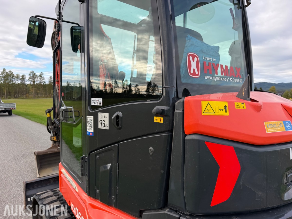 2021 mod. Kubota KX060-5, Engcon, sentralsmørning, 3329 timer ++