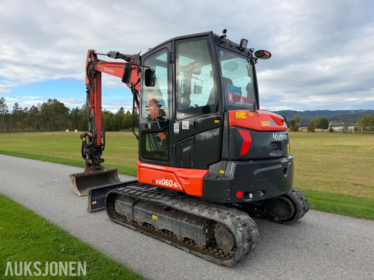 2021 mod. Kubota KX060-5, Engcon, sentralsmørning, 3329 timer ++