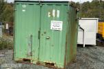 1995 8 fots Lagercontainer i stål med belysning og reol