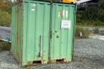 1995 8 fots Lagercontainer i stål med belysning og reol