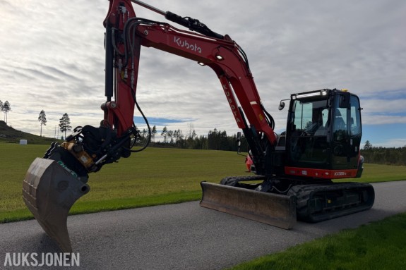 2024 mod. Kubota KX085-5. Engcon, Klima, Sentralsmøring, Kun 643 timer 