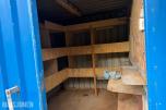 1992 Innredet 10 fots lagercontainer / verkstedcontainer med reoler og arbeidsbenk