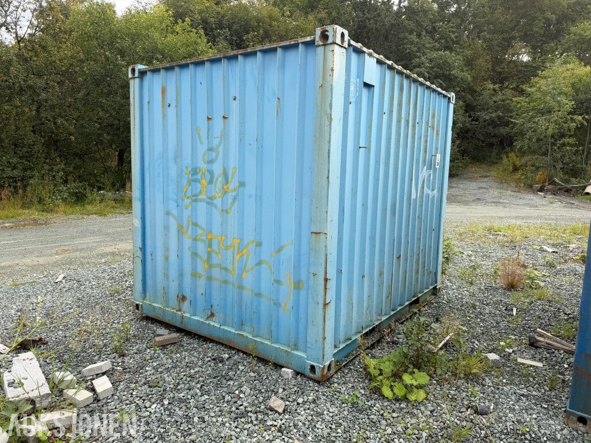 1992 Innredet 10 fots lagercontainer / verkstedcontainer med arbeidsbenk og reol