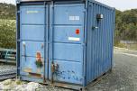 1996 Innredet 10 fots lagercontainer / verkstedcontainer med arbeidsbenk og reol