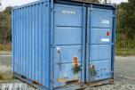 1996 Innredet 10 fots lagercontainer / verkstedcontainer med arbeidsbenk og reol
