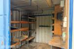 1996 Innredet 10 fots lagercontainer / verkstedcontainer med arbeidsbenk og reol