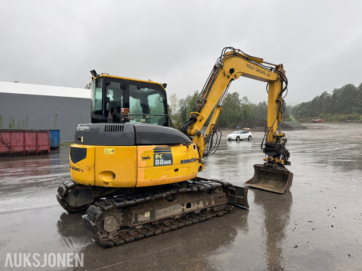 2008 Komatsu PC88MR beltegraver – tiltrotator – skjær – flere skuffer
