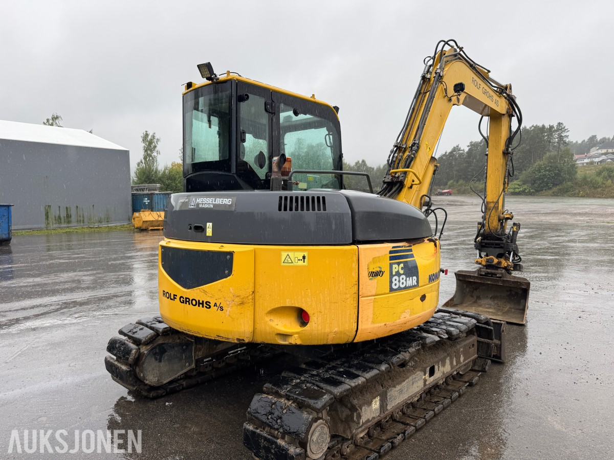 2008 Komatsu PC88MR beltegraver – tiltrotator – skjær – flere skuffer