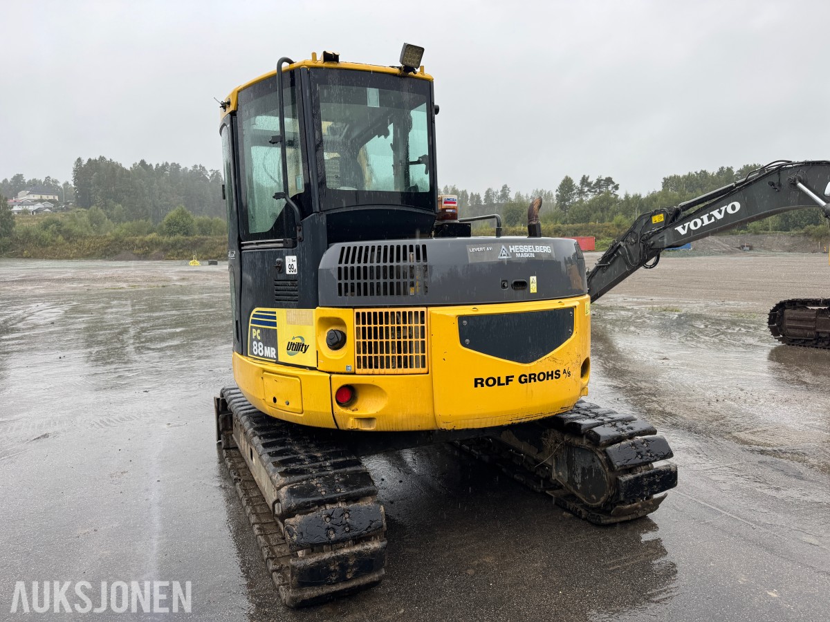 2008 Komatsu PC88MR beltegraver – tiltrotator – skjær – flere skuffer