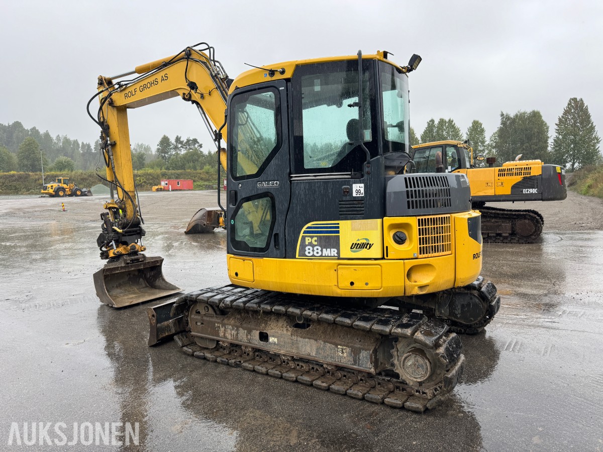 2008 Komatsu PC88MR beltegraver – tiltrotator – skjær – flere skuffer