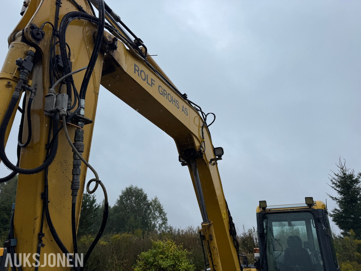 2008 Komatsu PC88MR beltegraver – tiltrotator – skjær – flere skuffer
