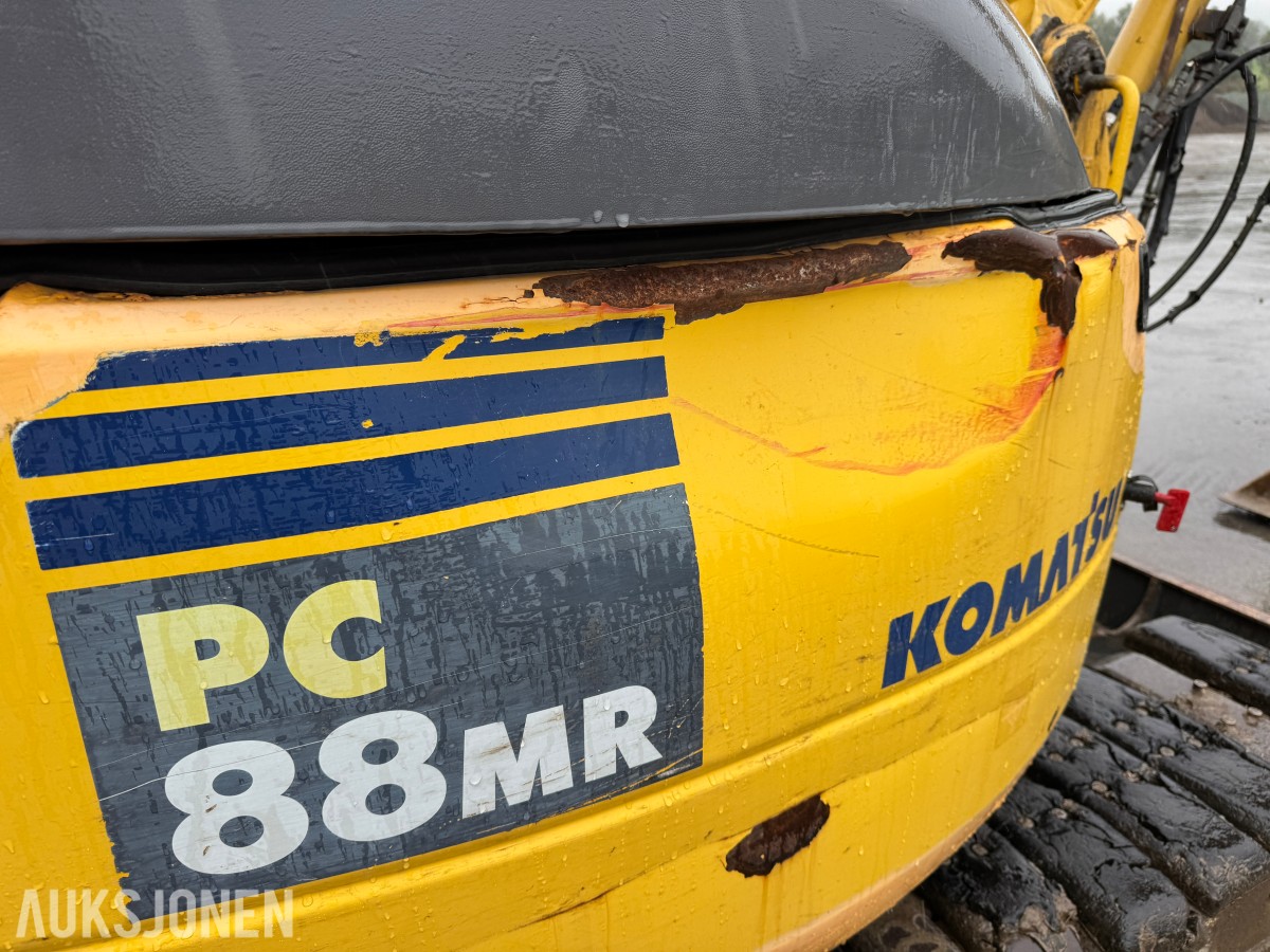 2008 Komatsu PC88MR beltegraver – tiltrotator – skjær – flere skuffer