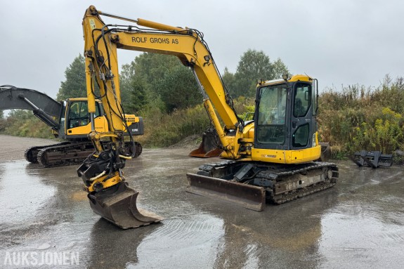 2008 Komatsu PC88MR beltegraver – tiltrotator – skjær – flere skuffer