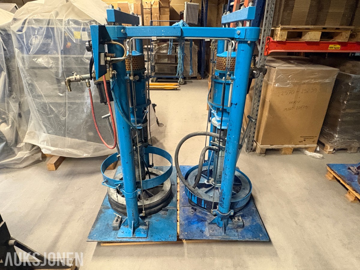 4 stk. WIWA dobbeltvirkende stempelpumper for 200 liters oljefat