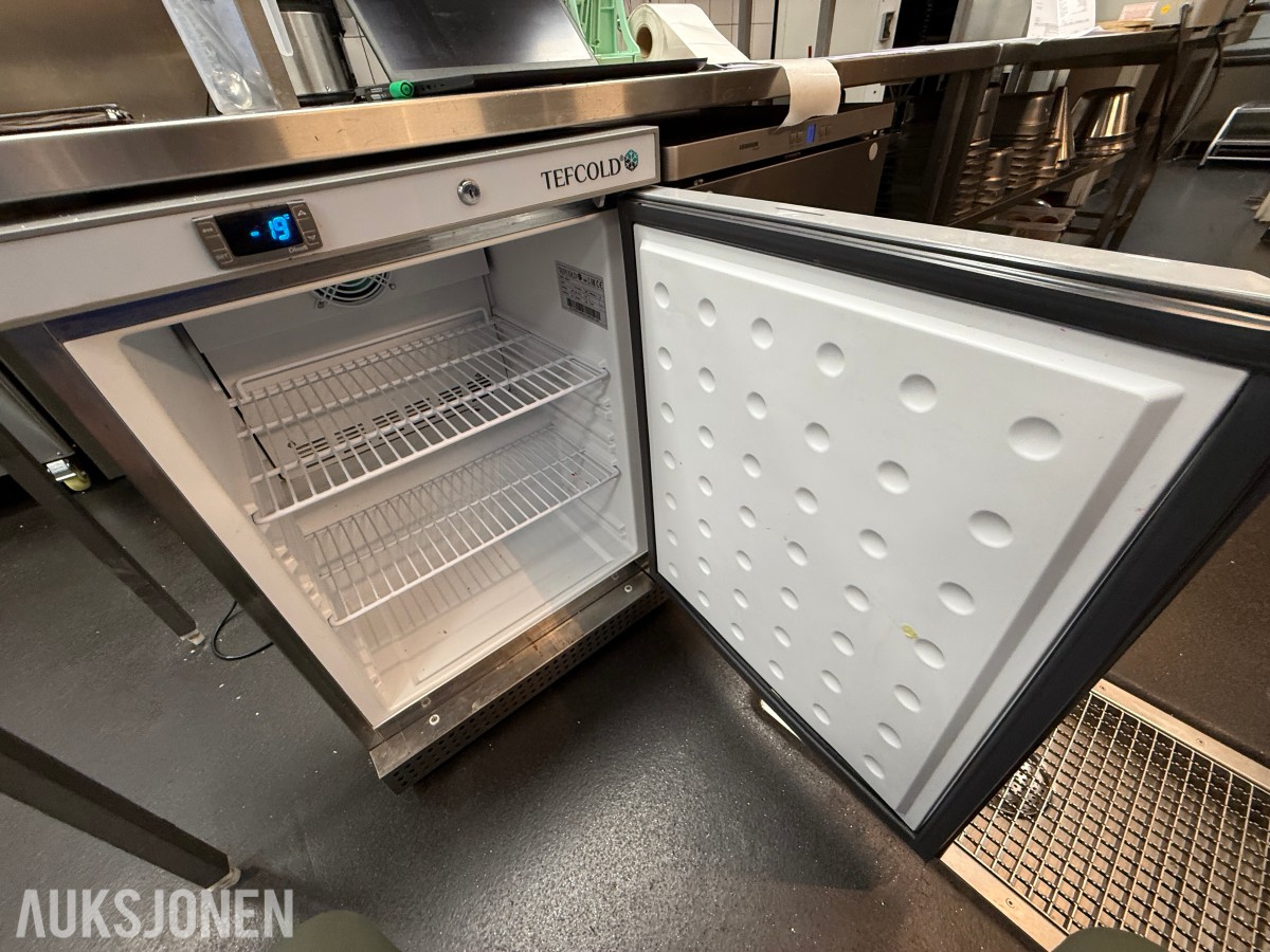 Tefcold fryseskap 200ltr UF200VS rustfritt H850