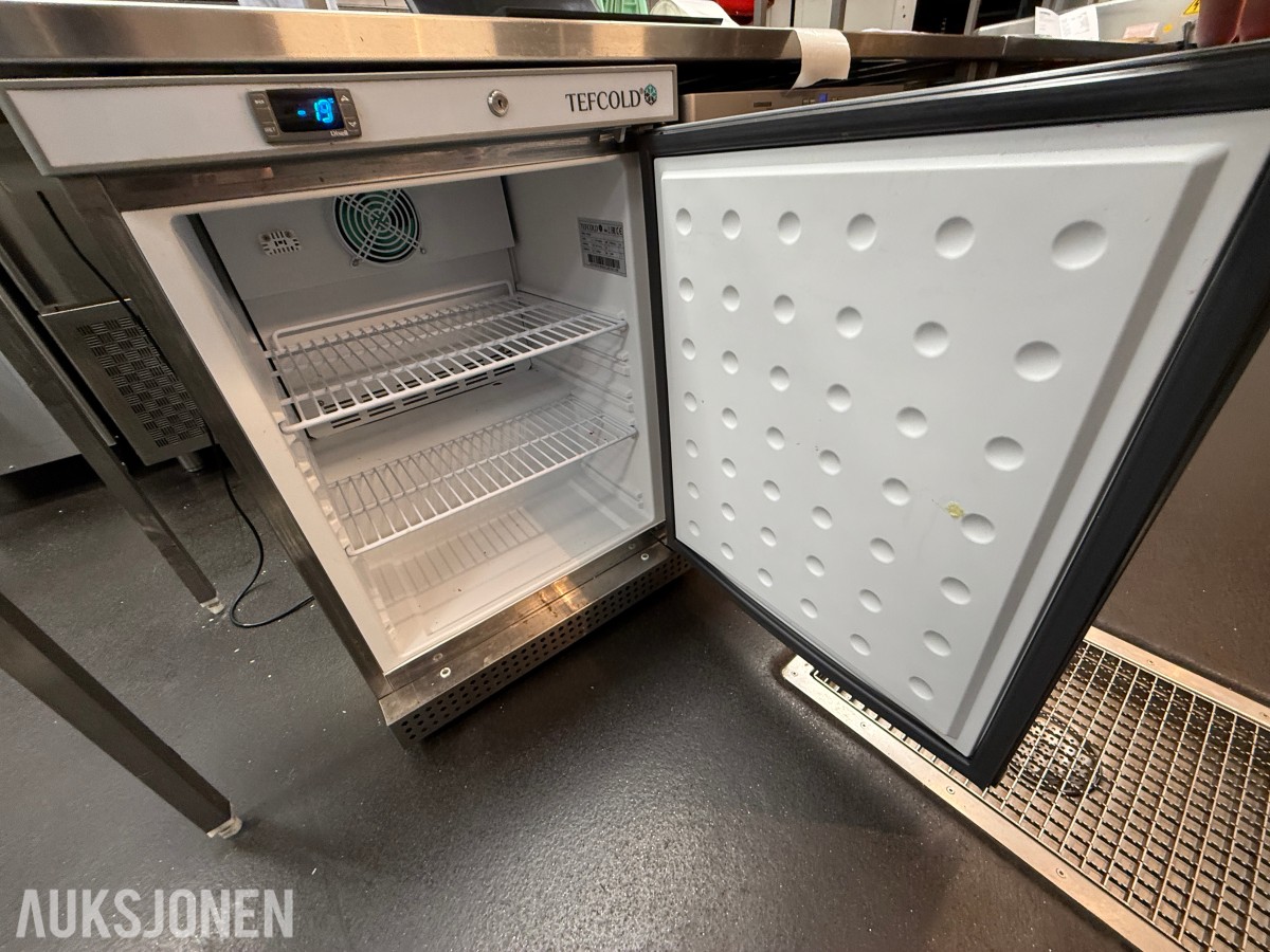 Tefcold fryseskap 200ltr UF200VS rustfritt H850
