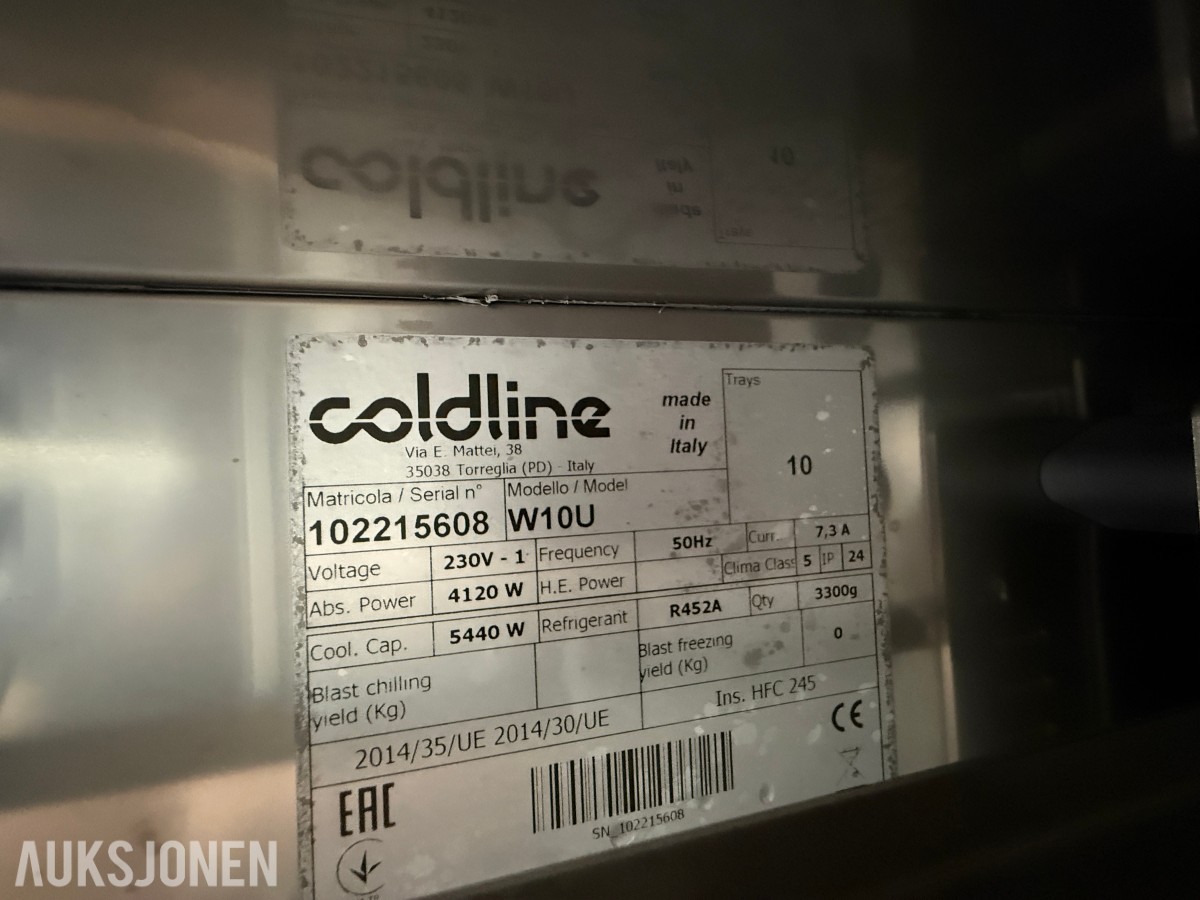 Coldline MODI blåsekjøl/frys W10U 50/45kg 10 GN-EN