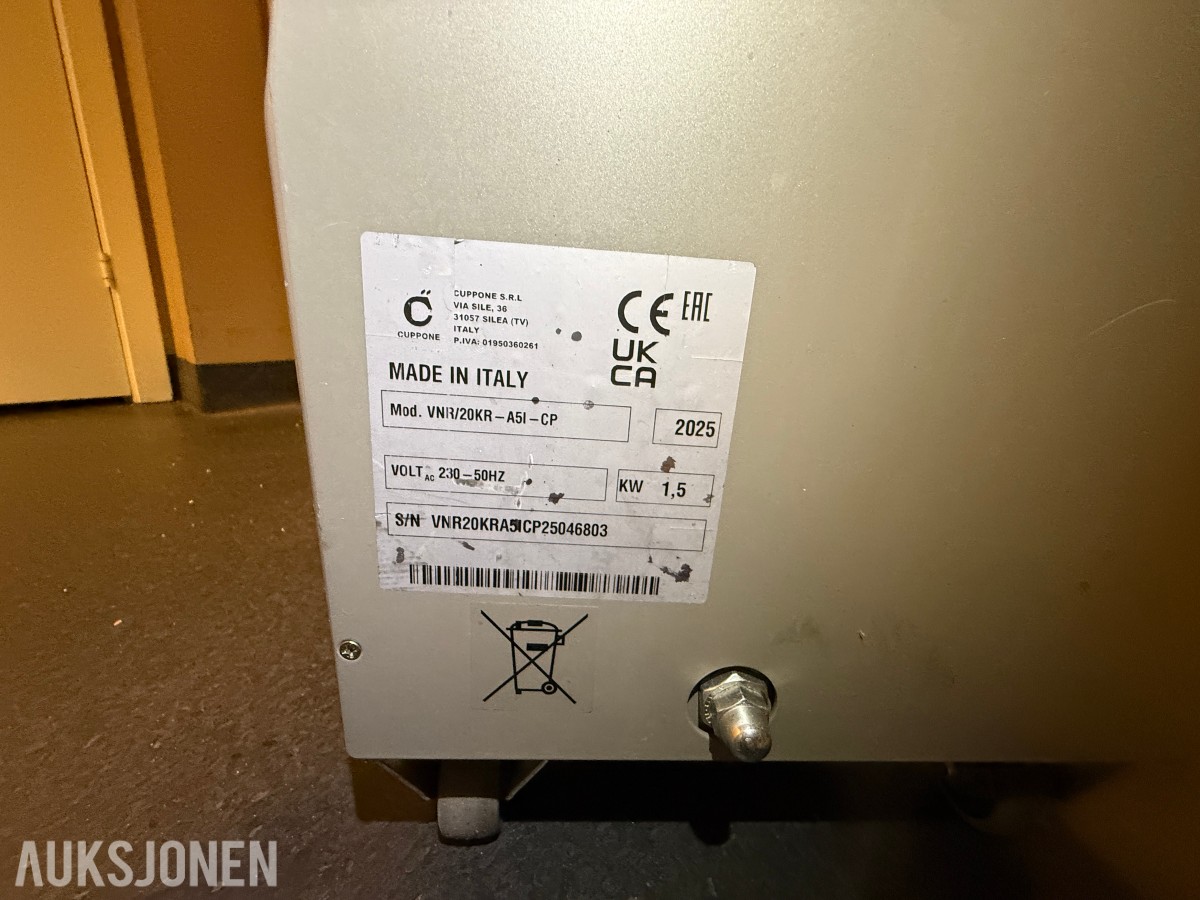 Cuppone spiraleltemaskin Venere 20K med hjul 230V 1-fas 16