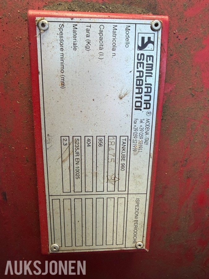 Emiliana Serbatoi Tankube 960 dieseltank - 956 liter