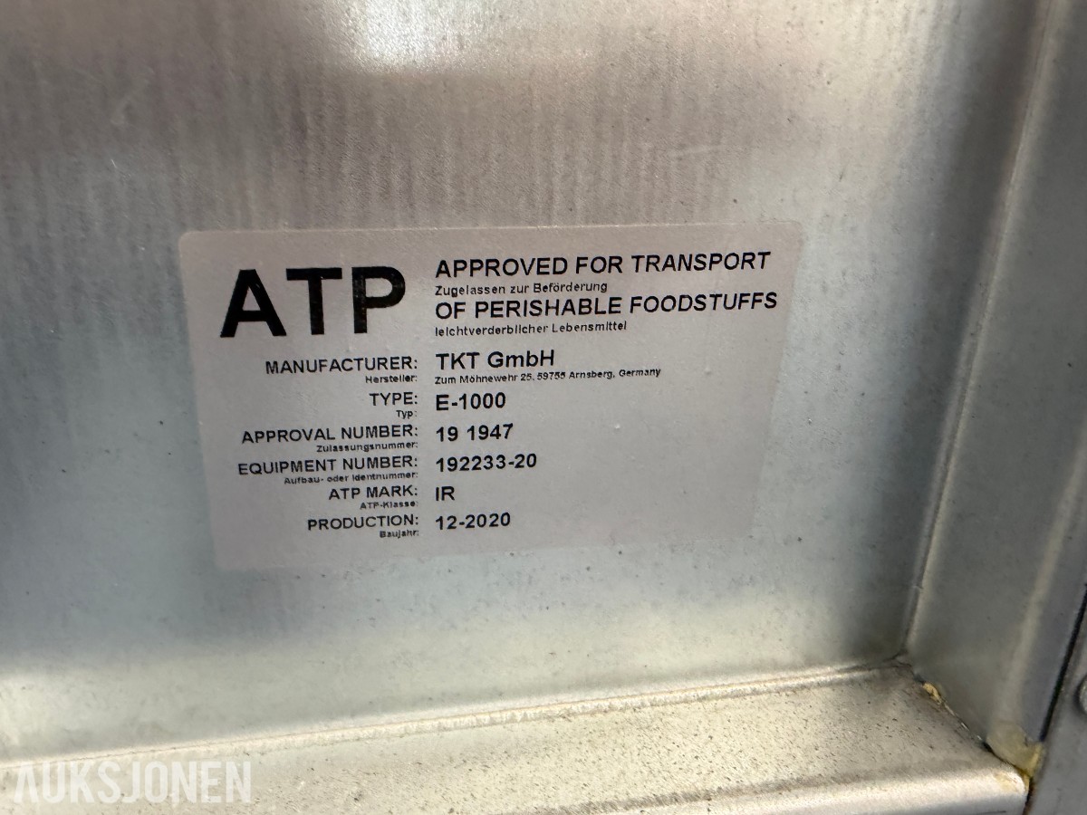 4 stk TKT E-1000 isolerte termocontainere - ATP IR - Temperaturloggere