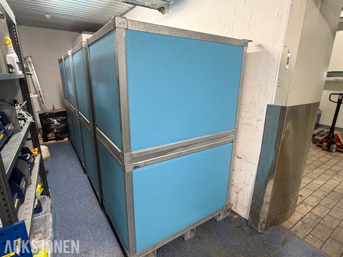 4 stk TKT E-1000 isolerte termocontainere - ATP IR - Temperaturloggere
