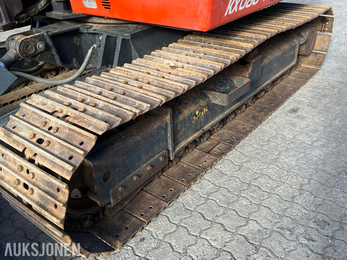 Kubota KX 080-4 Engcon tilt, to skuffer, sentralsmøring 