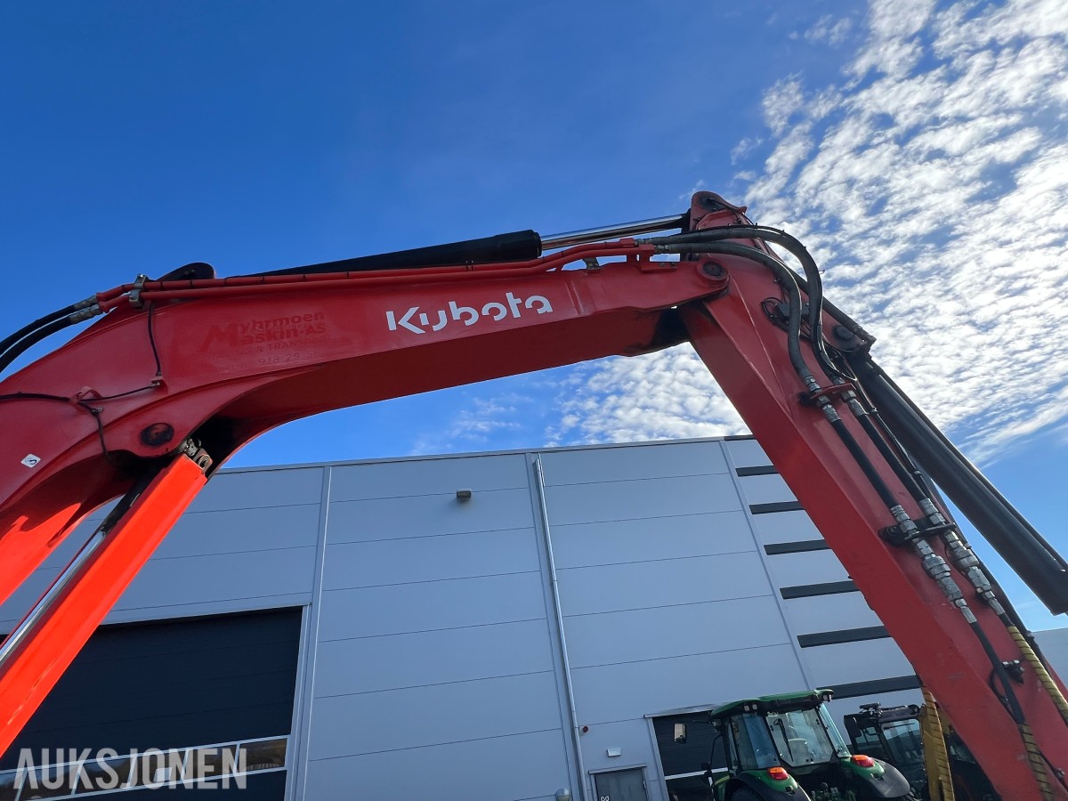 Kubota KX 080-4 Engcon tilt, to skuffer, sentralsmøring 