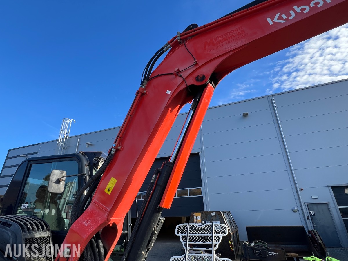 Kubota KX 080-4 Engcon tilt, to skuffer, sentralsmøring 
