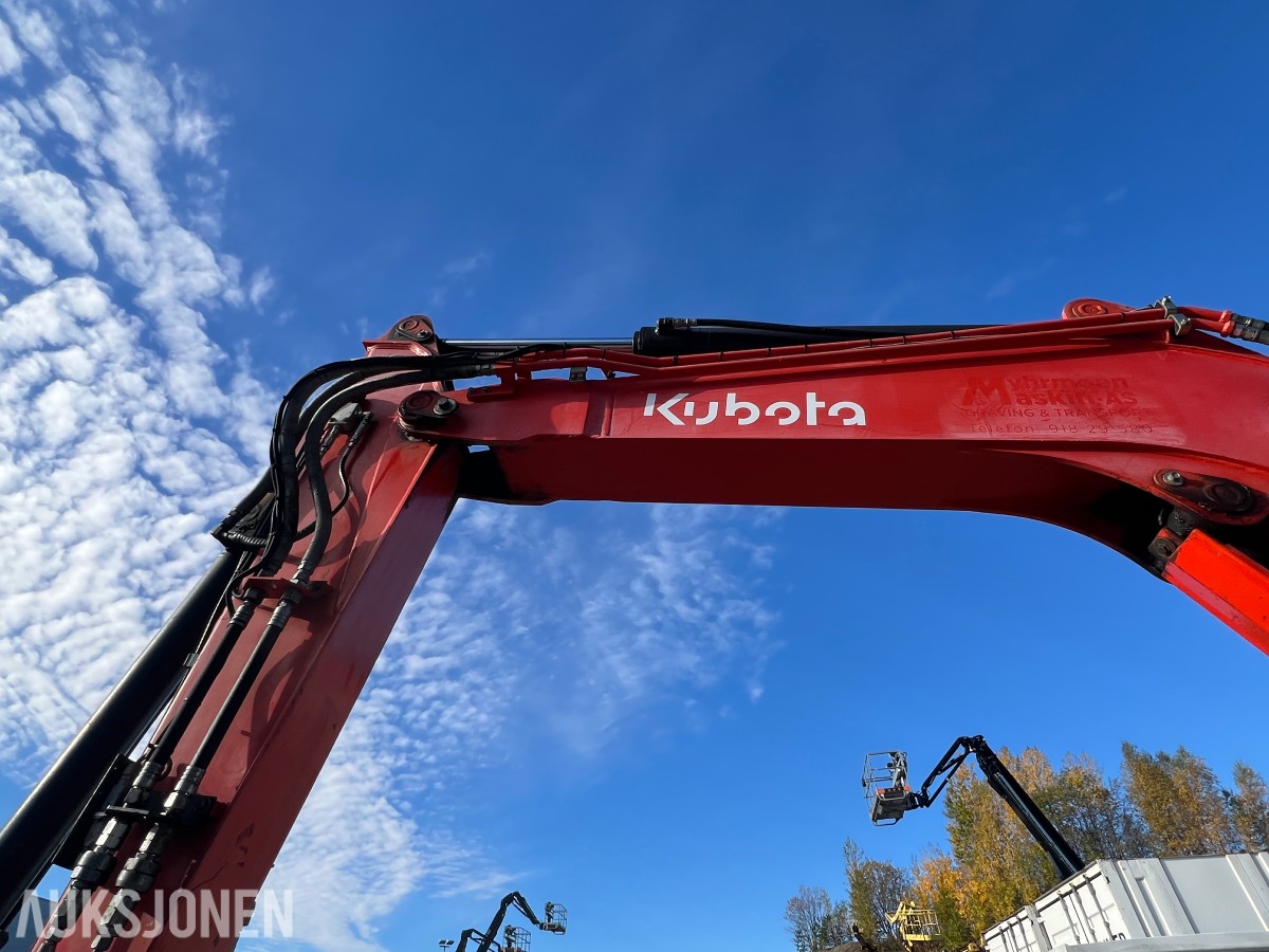 Kubota KX 080-4 Engcon tilt, to skuffer, sentralsmøring 