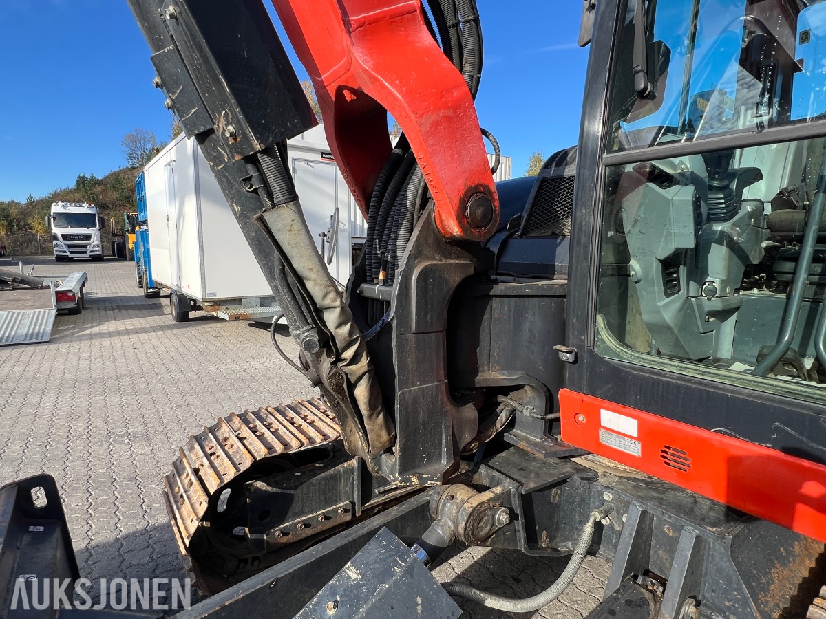 Kubota KX 080-4 Engcon tilt, to skuffer, sentralsmøring 