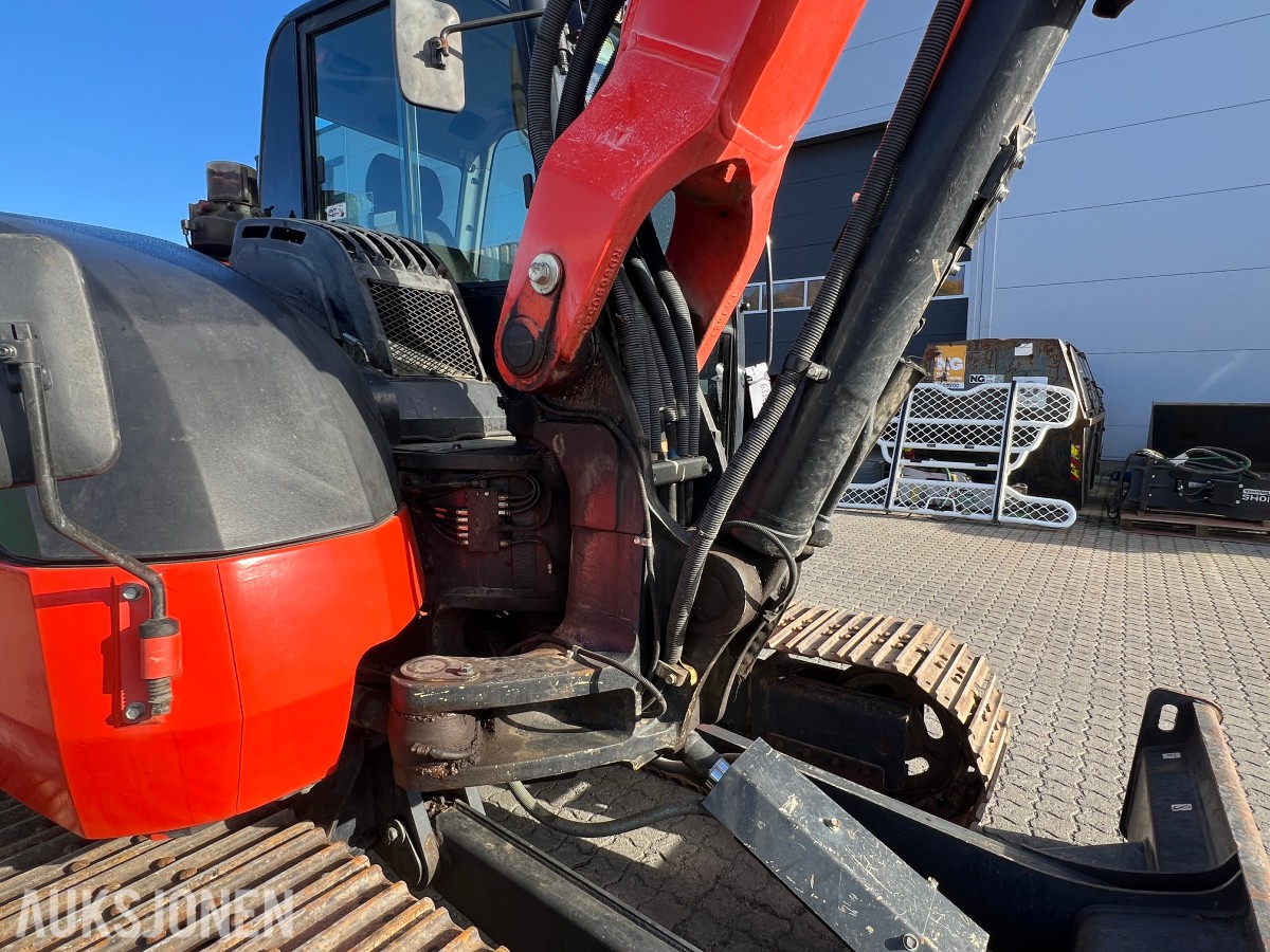 Kubota KX 080-4 Engcon tilt, to skuffer, sentralsmøring 