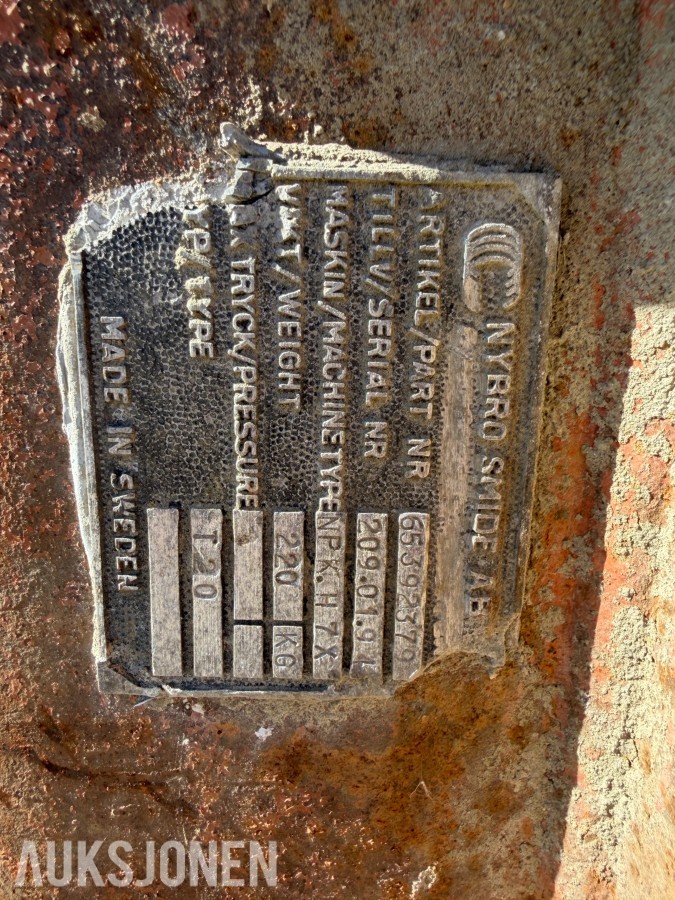 Hydraulisk pigghammer til gravemaskin s60 feste
