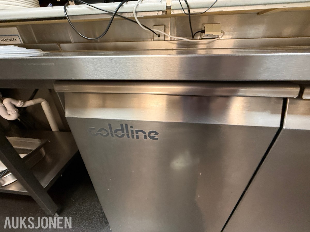 Coldline TA13/1B-760 frysebenk – 2 dører – rustfritt stål