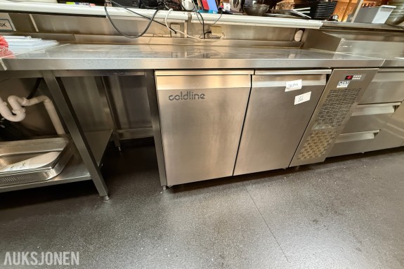 Coldline TA13/1B-760 frysebenk – 2 dører – rustfritt stål