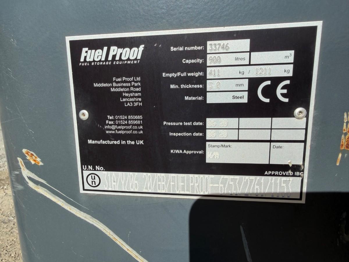 Fuel Proof 900 L dieseltank med pumpe, CE-merket