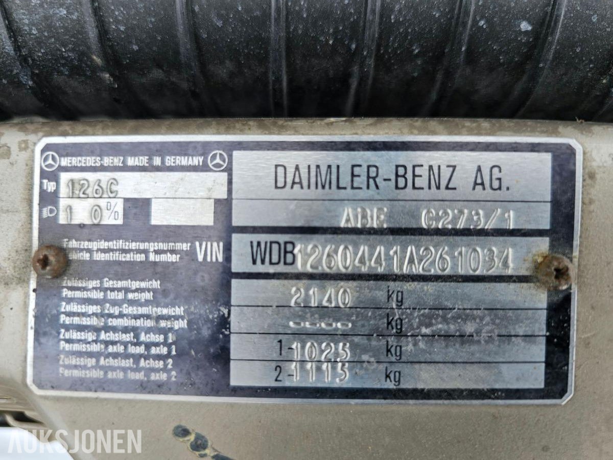 1986 Mercedes-Benz 500 SEC