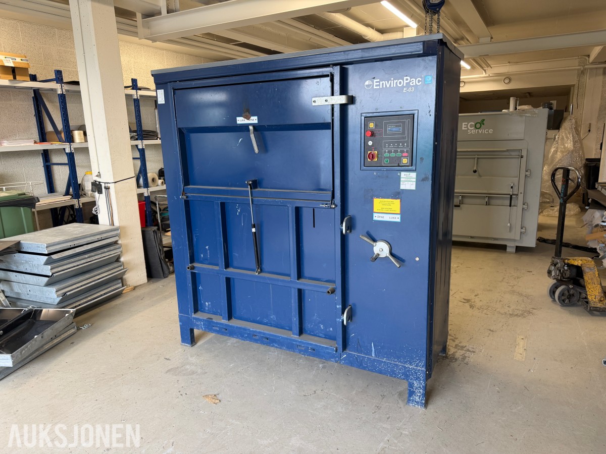 EnviroPac E-03 vertikal ballepresse / avfallspresse